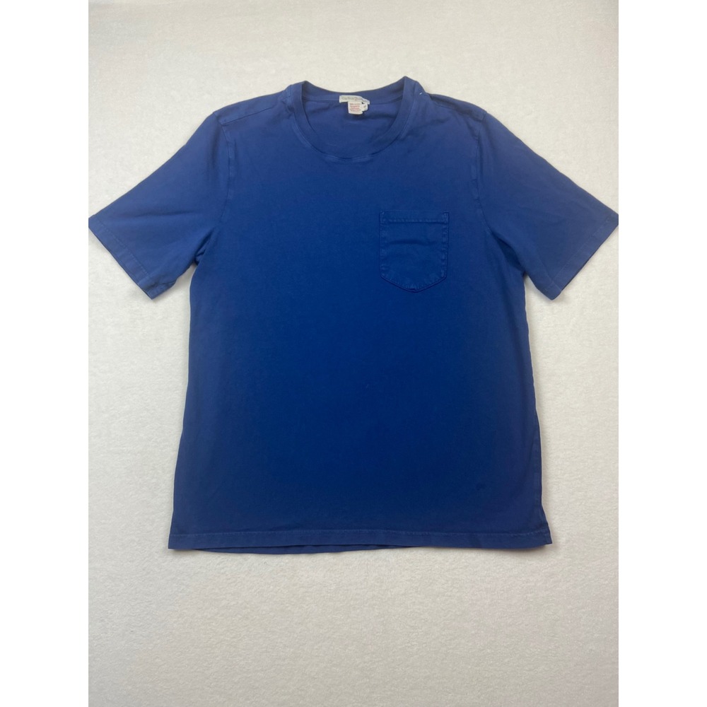 Carbon2Cobalt Blue Pocket T-Shirt Crew Neck‎ Short Sleeve Casual Mens M